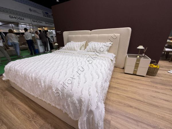 Кровать двухспальная 180*200 Бордо ваниль в Москве купить в интернет магазине - 5 Китов