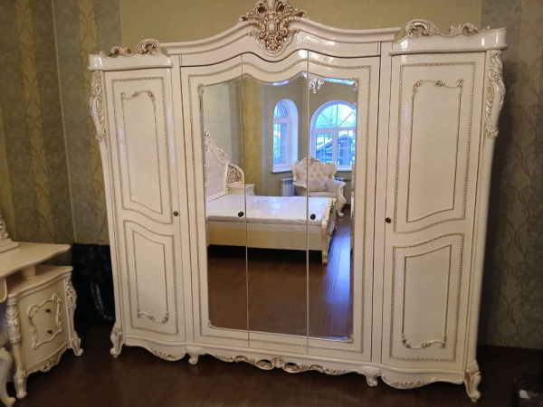 Шкаф 5 дверей Джоконда, крем глянец, Эра в Москве купить в интернет магазине - 5 Китов