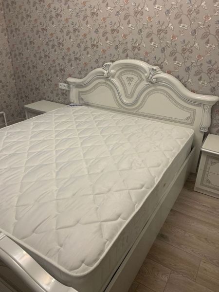 Кровать 160х200 с подъёмным механизмом Грация белая с серебром в Москве купить в интернет магазине - 5 Китов