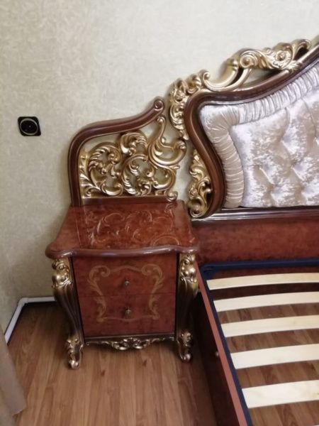 Комплект спальни Джоконда Диа, орех глянец (кровать 1,6м или 1,8м, 2тумбы, туалетный стол с зеркалом, шкаф 4 двери) в Москве купить в интернет магазине - 5 Китов