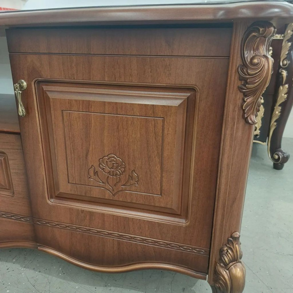 Комплект гостиной Аллегро (витрина левая/правая, тумба тв), орех в Москве купить в интернет магазине - 5 Китов