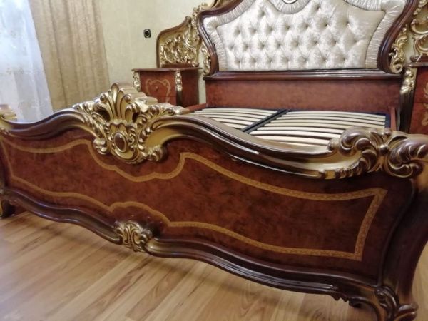 Комплект спальни Джоконда Диа, орех глянец (кровать 1,6м или 1,8м, 2тумбы, туалетный стол с зеркалом, шкаф 4 двери) в Москве купить в интернет магазине - 5 Китов
