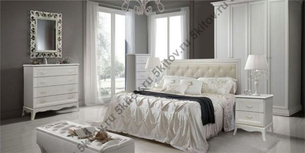 Кровать Амели 2-х спальная (1,8 м), выбеленный дуб в Москве купить в интернет магазине - 5 Китов