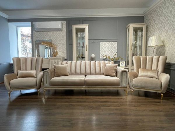 Мягкая мебель Замира бежевая с золотом в Москве купить в интернет магазине - 5 Китов