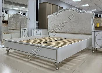 Кровать двухспальная 180*200 Вена белая в Москве купить в интернет магазине - 5 Китов