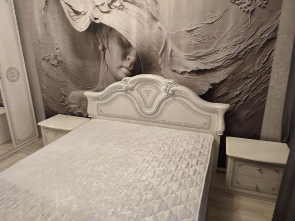 Кровать 160х200 с подъёмным механизмом Грация белая с серебром в Москве купить в интернет магазине - 5 Китов