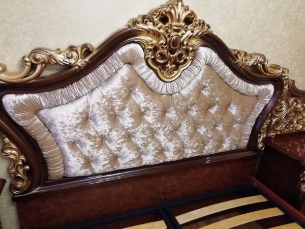 Комплект спальни Джоконда Диа, орех глянец (кровать 1,6м или 1,8м, 2тумбы, туалетный стол с зеркалом, шкаф 4 двери) в Москве купить в интернет магазине - 5 Китов