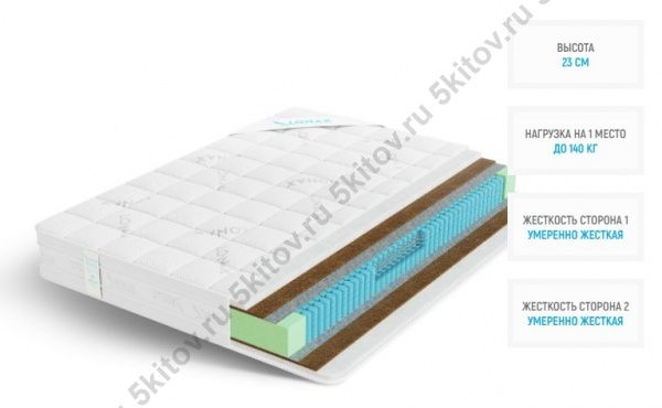 Матрас Лонакс Струтто Кокос С1000 23 см, 160х190/195/200 в Москве купить в интернет магазине - 5 Китов