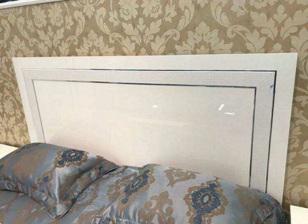 Кровать с подъёмным механизмом 180*200 Венеция белая глянцевая в Москве купить в интернет магазине - 5 Китов