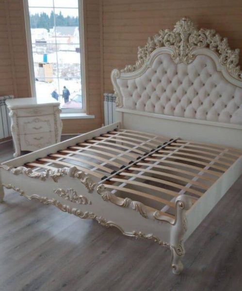 Комплект спальни Венеция Стайл (Style) АРД, крем (кровать 1,8, тумба прикроватная 2шт., туалетный столик с зерк, пуф, шкаф 6дв.) в Москве купить в интернет магазине - 5 Китов