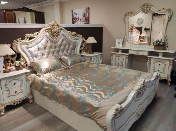 Кровать 1,8м Джоконда Диа, крем глянец в Москве купить в интернет магазине - 5 Китов