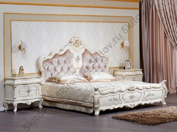 Кровать 1,8м  Шанель, крем в Москве купить в интернет магазине - 5 Китов