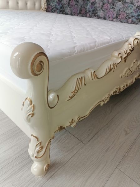 Комплект спальни Венеция Стайл (Style) АРД, крем (кровать 1,8, тумба прикроватная 2шт., туалетный столик с зерк, пуф, шкаф 6дв.) в Москве купить в интернет магазине - 5 Китов