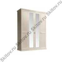Шкаф 4-х дверный для белья Венеция (2 зеркала), дуб седан в Москве купить в интернет магазине - 5 Китов