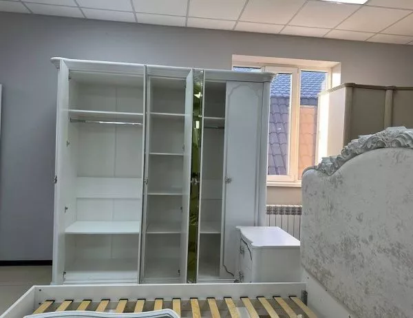 Шкаф для одежды 5-и дверный с зеркалами Вена белый в Москве купить в интернет магазине - 5 Китов