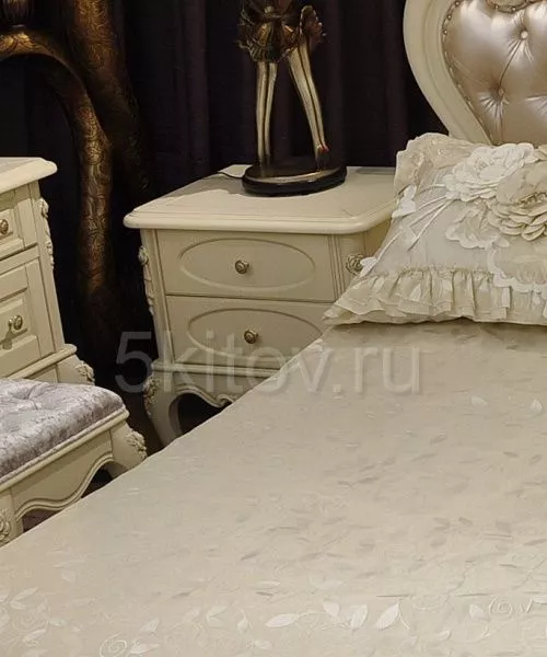 Тумба прикроватная 8802-А Фиоре Бьянко, цвет-ivory в Москве купить в интернет магазине - 5 Китов