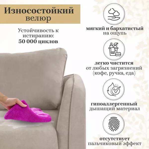 Диван прямой 4444 раскладной серый в Москве купить в интернет магазине - 5 Китов