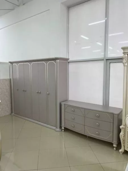 Шкаф 6-ти дверный Мария АРД, платина серая в Москве купить в интернет магазине - 5 Китов