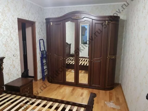 Комплект спальни Сорренто, темный орех (кровать 1,8, тумба прикр.-2 шт., комод с зерк, шкаф 6дв.) в Москве купить в интернет магазине - 5 Китов