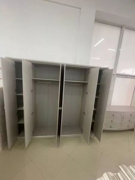 Шкаф 6-ти дверный Мария АРД, платина серая в Москве купить в интернет магазине - 5 Китов