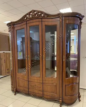 Витрина 5-ти дверная Аллегро - 8, орех