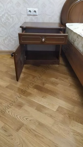 Комплект спальни Щара - 4 (кровать 1,6, тумба прикроватная-2шт., комод с зеркалом, шкаф 4-х дверный), орех в Москве купить в интернет магазине - 5 Китов