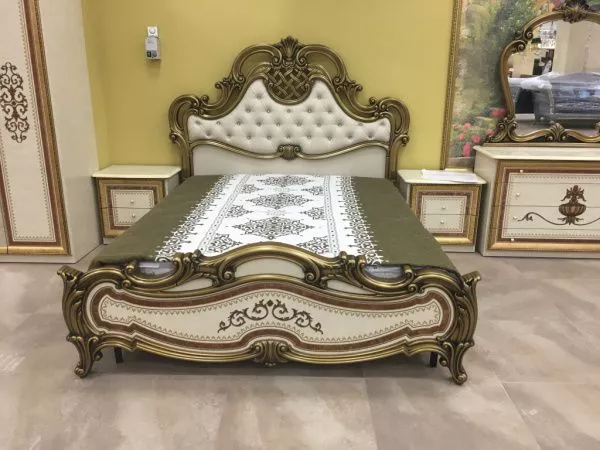 Кровать 1,8м Анита, беж глянец в Москве купить в интернет магазине - 5 Китов