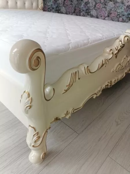 Комплект спальни Венеция Стайл (Style) АРД, крем (кровать 1,8, тумба прикроватная 2шт., туалетный столик с зерк, пуф, шкаф 6дв.) в Москве купить в интернет магазине - 5 Китов