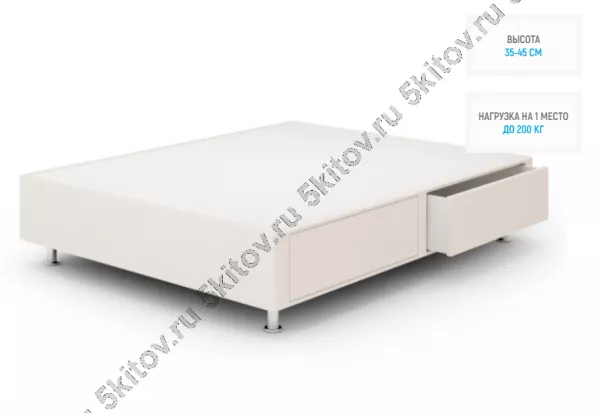 Кроватный бокс с 2 ящиками Maxi 140х190/195/200 для большого веса в Москве купить в интернет магазине - 5 Китов