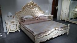 Комплект спальни Венеция АРД, крем (кровать 1,8, тумба прикроватная 2шт., туалетный столик с зерк, пуф, шкаф 6дв.)