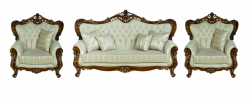 Комплект мягкой мебели Роза (диван 3-х местный раскладной, кресло 2шт.), светлый орех