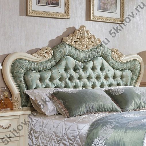 Кровать 1,8 Милано (Bed), изголовье ткань, слоновая кость в Москве купить в интернет магазине - 5 Китов