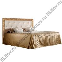 Кровать Тиффани 1,4м с мягким элементом с подъемным механизмом (штрих/золото)