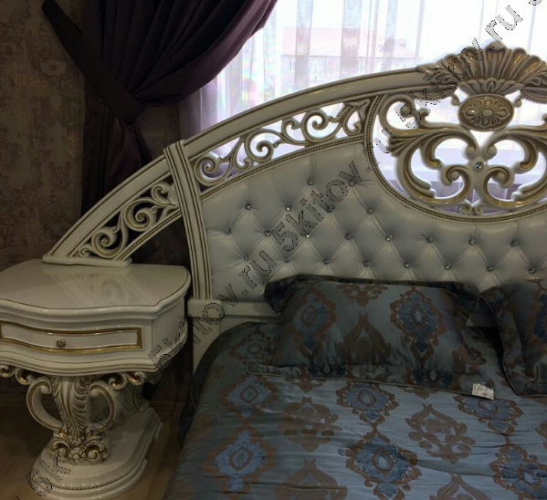 Спальня Марелла, белая с золотом в Москве купить в интернет магазине - 5 Китов
