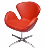 Кресло SWAN CHAIR красный  (экокожа)