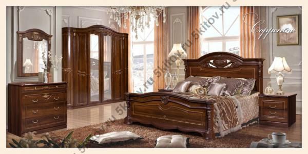 Спальня Сорренто, темный орех в Москве купить в интернет магазине - 5 Китов