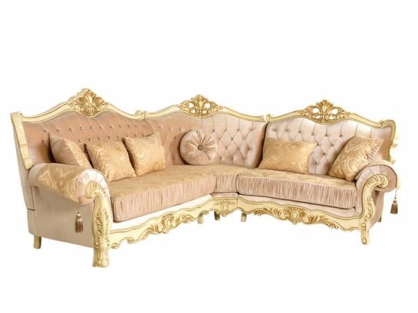Мягкая мебель угловая Эсмеральда, крем золото в Москве купить в интернет магазине - 5 Китов