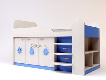 Кровать для девочек и мальчиков Аллегро ( в цвете по карте RAL) в Москве купить в интернет магазине - 5 Китов