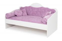 Кровать-диван Princess, сиреневая,стразы