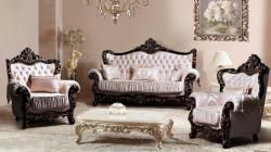 Комплект мягкой мебели Розалина (диван 3-х местный раскладной, кресло 2шт.), венге(латте)