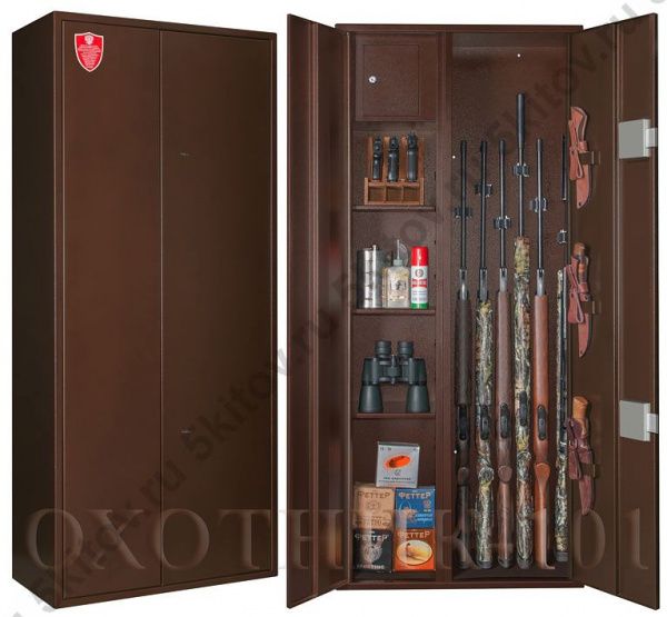 Металлический шкаф для хранения оружия Охотник-101 в Москве купить в интернет магазине - 5 Китов