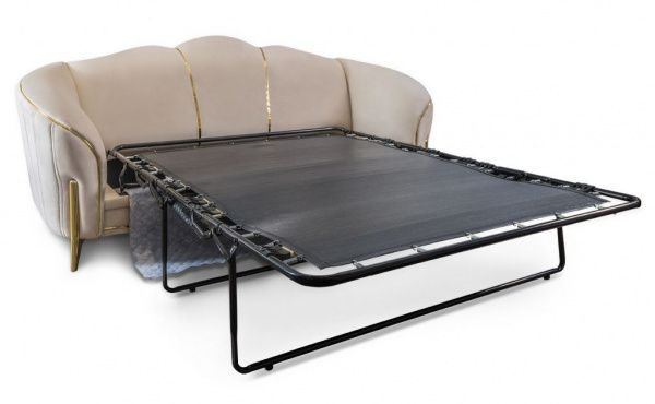 Диван угловой раскладной (3-у-2) Лара бежевый с золотом в Москве купить в интернет магазине - 5 Китов