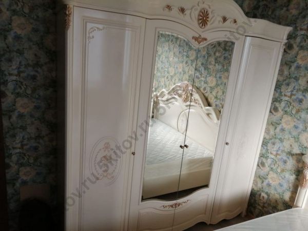 Спальня Джоконда 2Д1, беж глянцевый лак в Москве купить в интернет магазине - 5 Китов