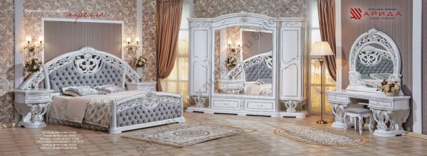 Кровать 1,8 Марелла, белая с серебром в Москве купить в интернет магазине - 5 Китов