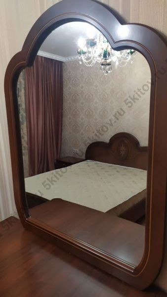 Комплект спальни Щара-4 (кровать 1,6, тумба прикроватная-2шт., комод с зеркалом, шкаф 4-х дверный),орех в Москве купить в интернет магазине - 5 Китов