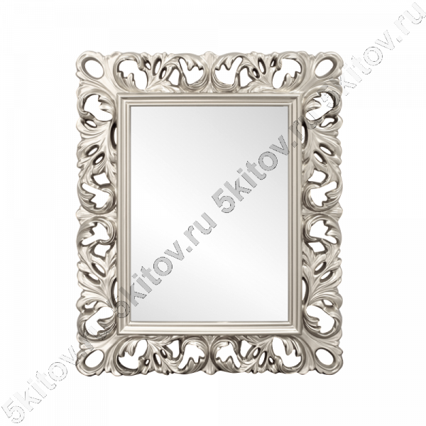 Зеркало прямоугольное Амели, серебро в Москве купить в интернет магазине - 5 Китов