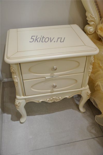 Тумба прикроватная 8802-А Фиоре Бьянко, цвет-ivory в Москве купить в интернет магазине - 5 Китов