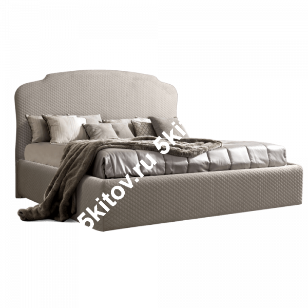 Кровать 1,4 Rimini с подъемным механизмом, светло-серый (стеганые царги) в Москве купить в интернет магазине - 5 Китов