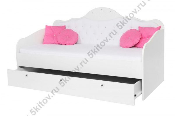 Кровать-диван Princess, белая,стразы в Москве купить в интернет магазине - 5 Китов
