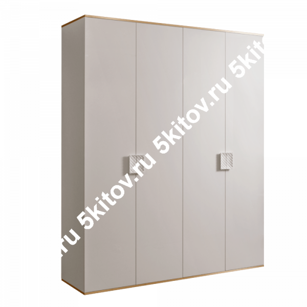 Шкаф 4-х дверный для платья и белья Diora, слоновая кость/серебро (без зеркала) в Москве купить в интернет магазине - 5 Китов